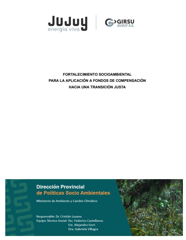 FORTALECIMIENTO SOCIO AMBIENTAL P/A.F.HACIA UNA T.J.