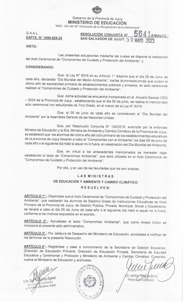 Resolución Nª 5641/2023