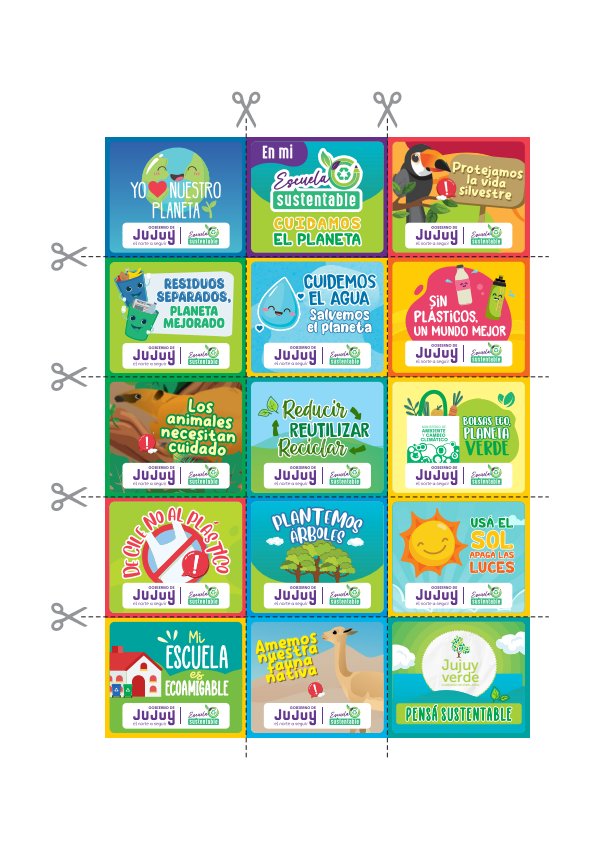 Stickers para descargar e imprimir sobre Buenas Practicas Ambientales